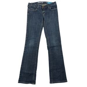 Vintage Roxy Jeans Womens 5 Blue Malibu Baby Bell Fit Dark Wash Denim Y2K 2000s